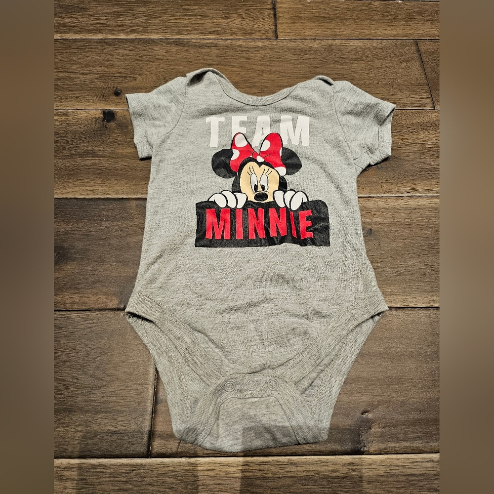 Team Minnie Grey Onesie 6β9 Months